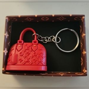 Louis Vuitton RED Purse Key Chain Collectible Novelty Trinket Shoulder Bag